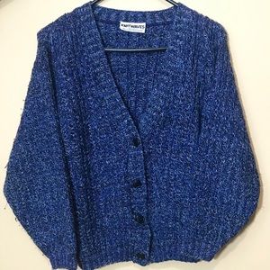 V neck button up sweater